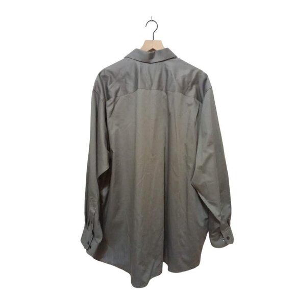 Joseph Abboud Gray Striped Regular Fit Dress Button Down Shirt Neck Sz 20 Tall - Picture 4 of 10